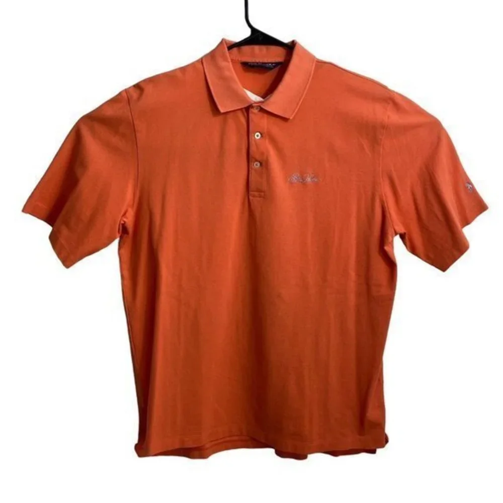 Polo Ralph Lauren Golf Shirt Men's Size L‎ Coral Embroidered Sea Island